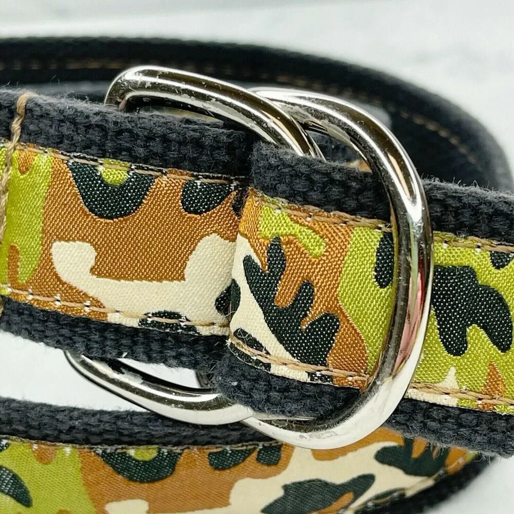 Up Country Camo Camouflage D Ring Belt Size XS Green Brown Black
